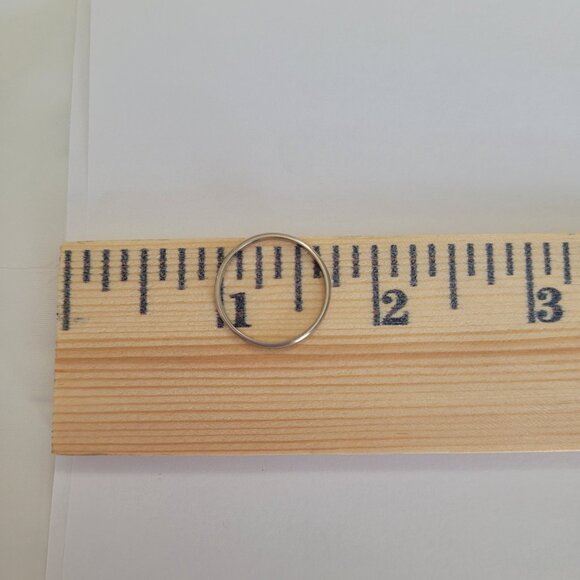 White Gold Wedding Band 10k Size 6 1/2 Smooth Traditional Stack Ring Price Firm - Picture 4 of 9